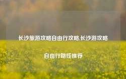 长沙旅游攻略自由行攻略,长沙游攻略自由行路线推荐